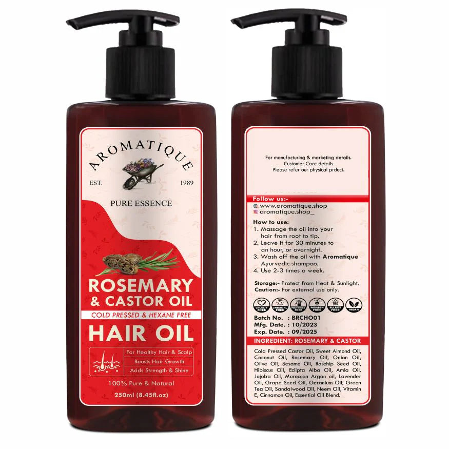 Rosemary & Castor Oil for Hair Growth