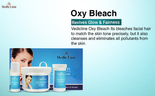 Vedicline Oxy Bleach,Reduce Tan & Dark Spots with Almond Oil, Aloe Vera and Wheat Germ Gives a Spotless Skin