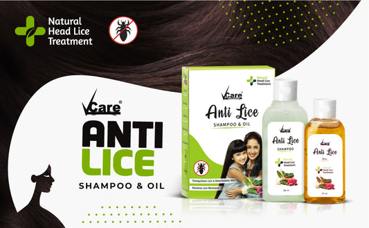Vcare Anti Lice Shampoo and Oil Combo- 90ml,Removes Lice and Nits | Lice Treatment | Head Lice | Lice Egg Removal-