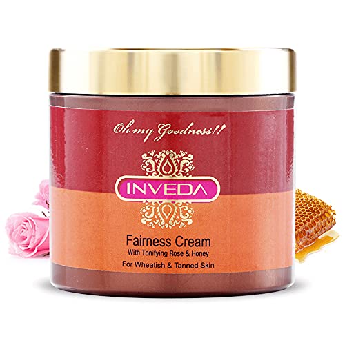 Inveda Fairness Cream, Remove Dullness, Uneven Tone with Rose and Honey Extracts for Fair, Smooth and Hydrated Face, 100ml